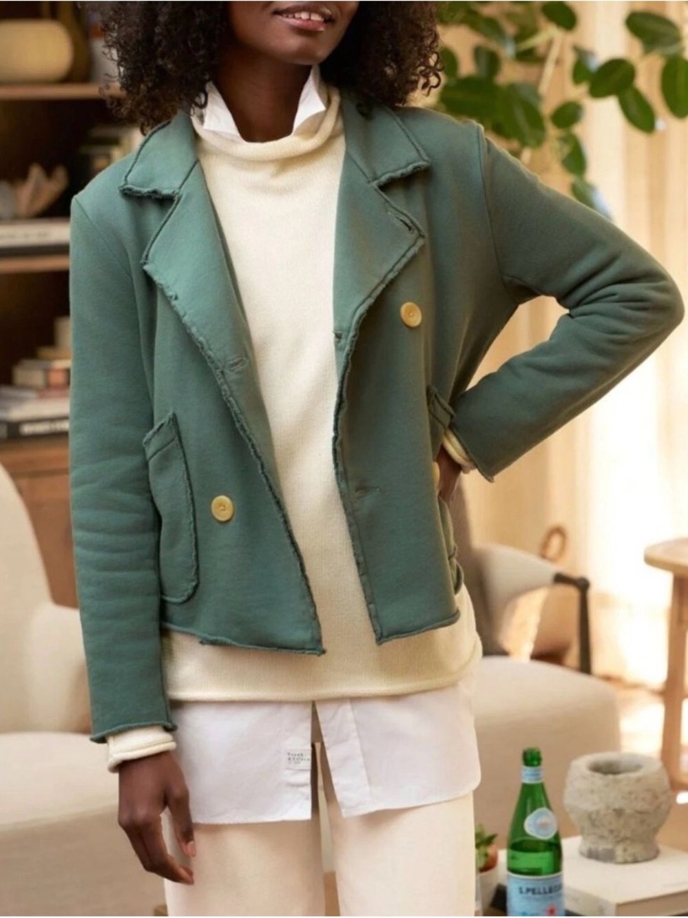 Frank and Eileen, mini Belfast green 100% Cotton jacket L